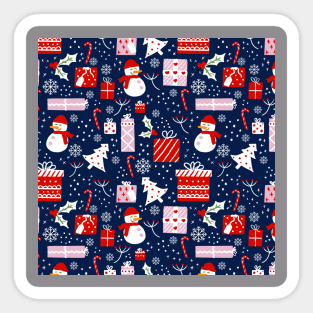 Winter Christmas Pattern Sticker